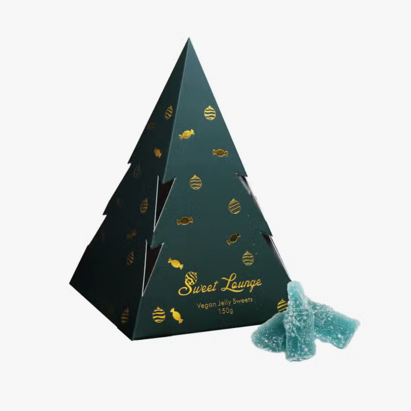 Christmas Tree Gift Box with Blue Raspberry Bottles