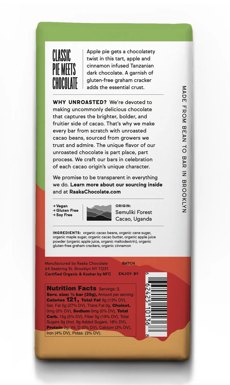 Apple Crisp Dark Chocolate Bar - Limited Edition