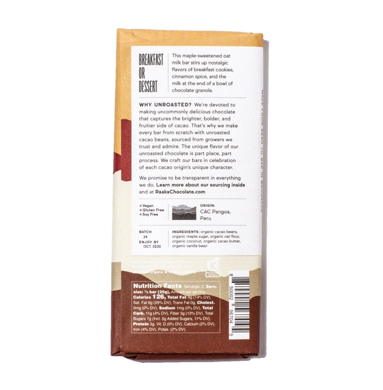 Oat Milk Chocolate Bar
