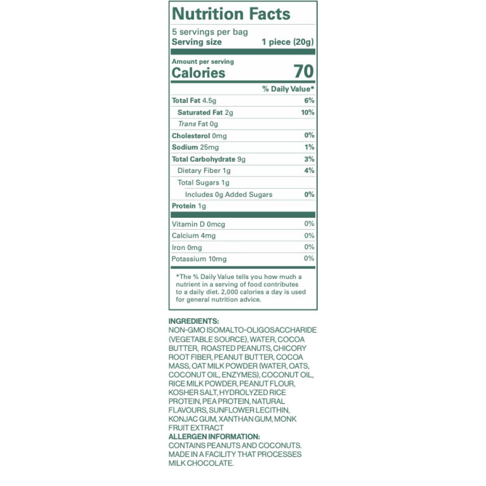 Bag of Oat Milk Chocolate Peanut Nougat Bars