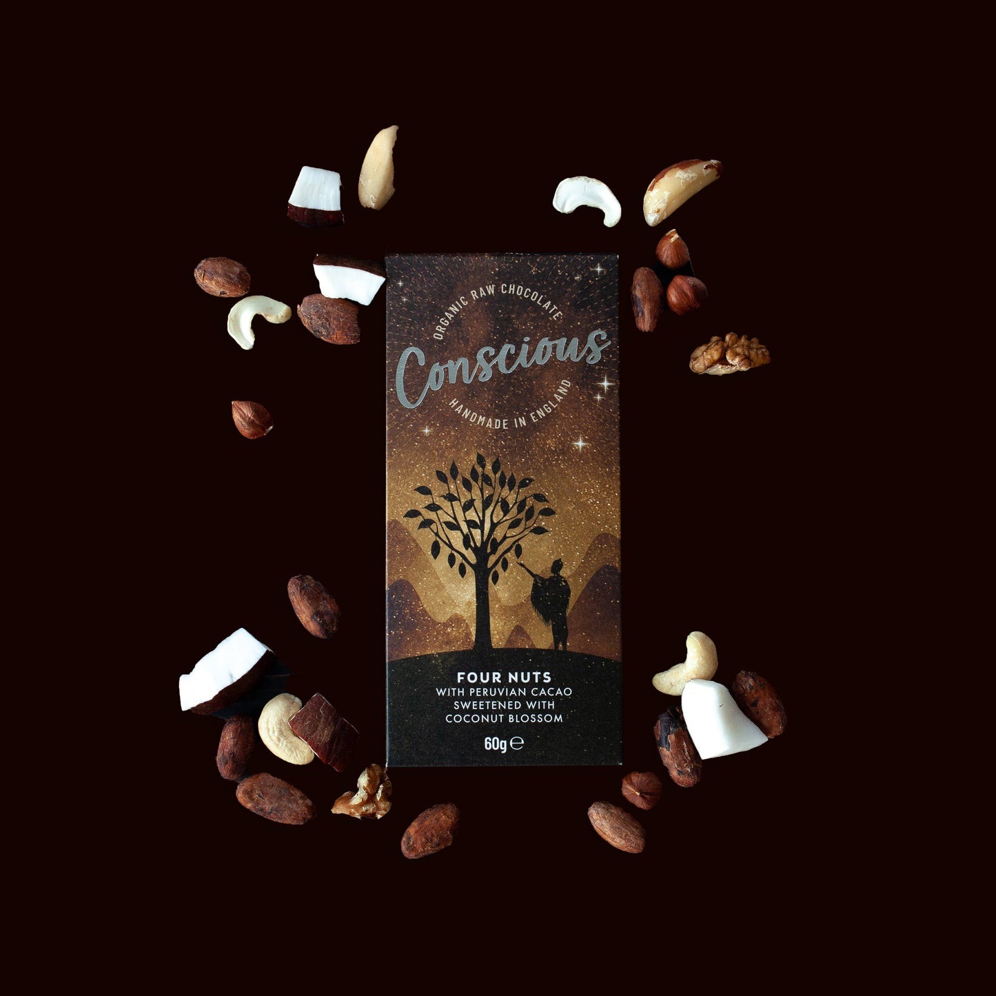 Four Nuts Raw Organic Chocolate Bar