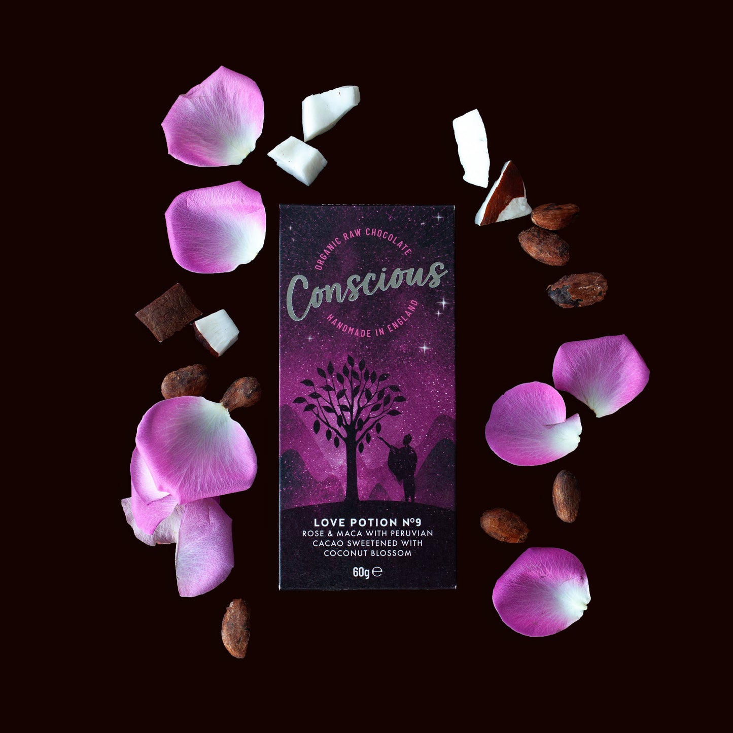 Love Potion No. 9 Turkish Delight Raw Organic Chocolate Bar
