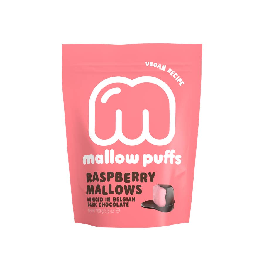 Chocolate Covered Raspberry Mallow Puffs