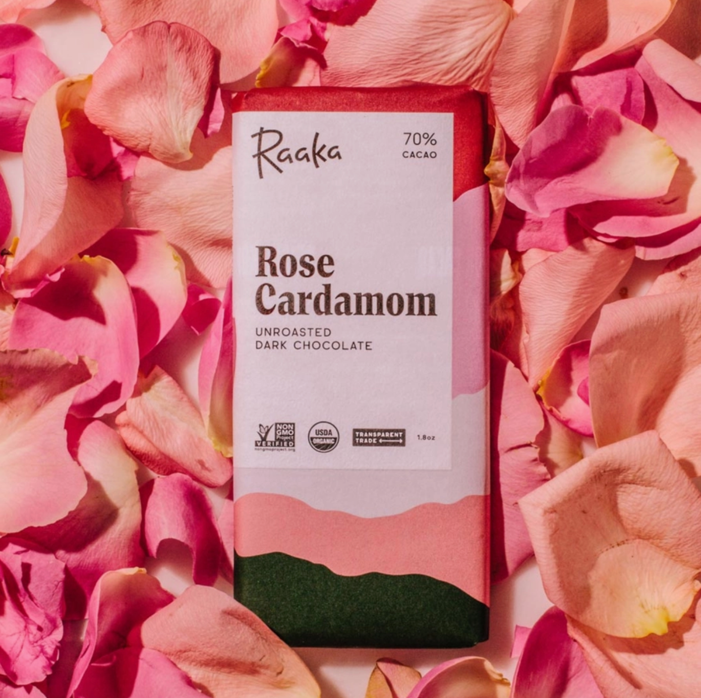 Rose Cardamom Chocolate Bar - Limited Edition
