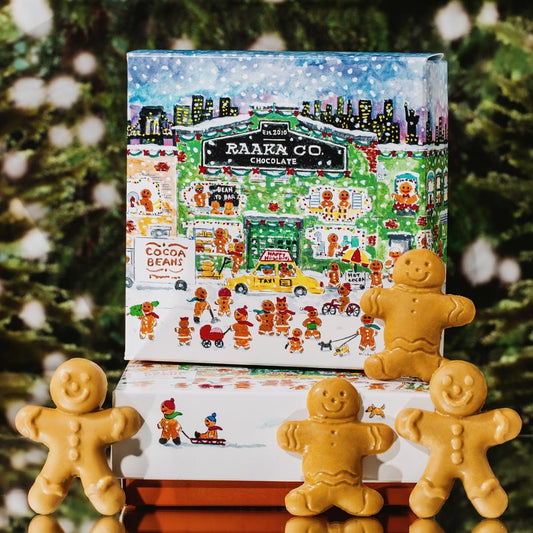Gingerbread Family White Chocolate Gift Box