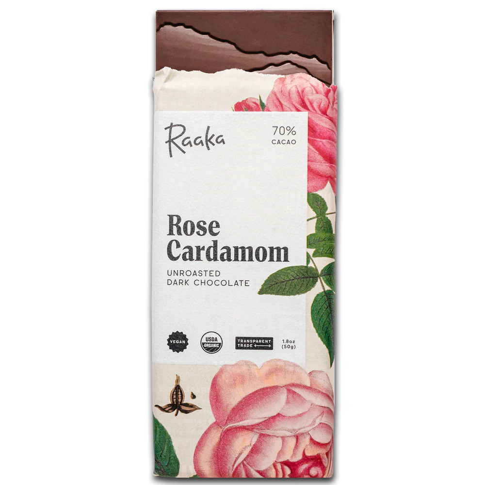 Rose Cardamom Chocolate Bar - Limited Edition