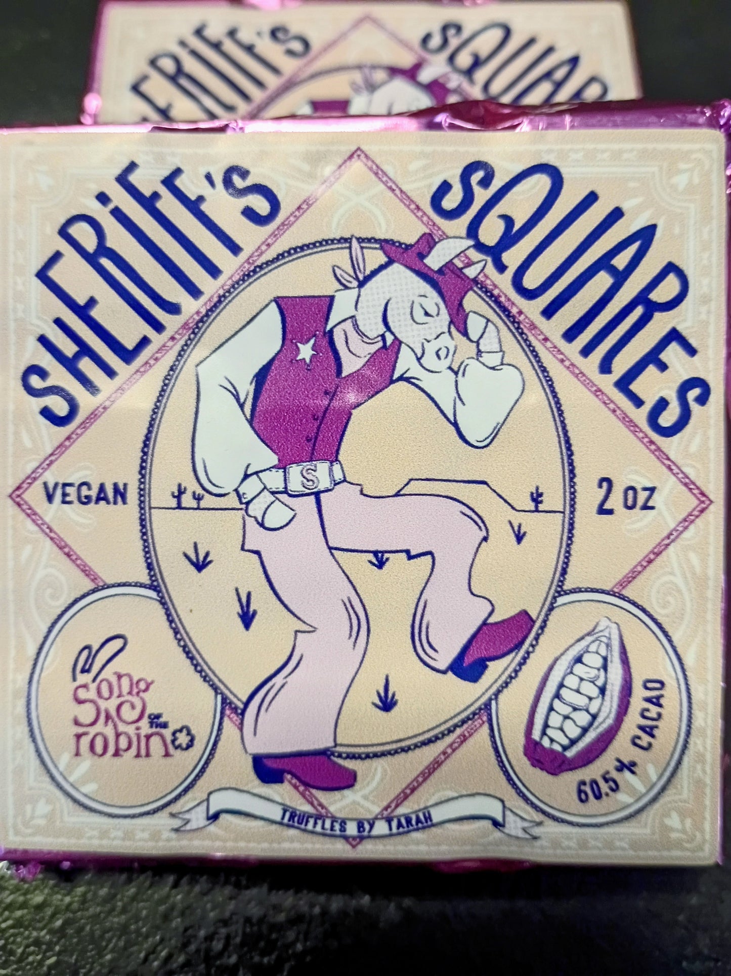 Sheriff's Square Chocolate Bar-for Song of the Robin Sanctuary