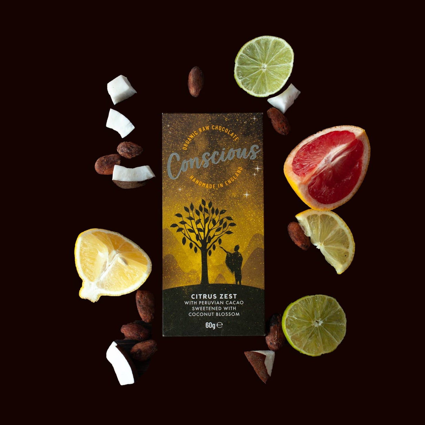 Citrus Zest Raw Organic Chocolate Bar
