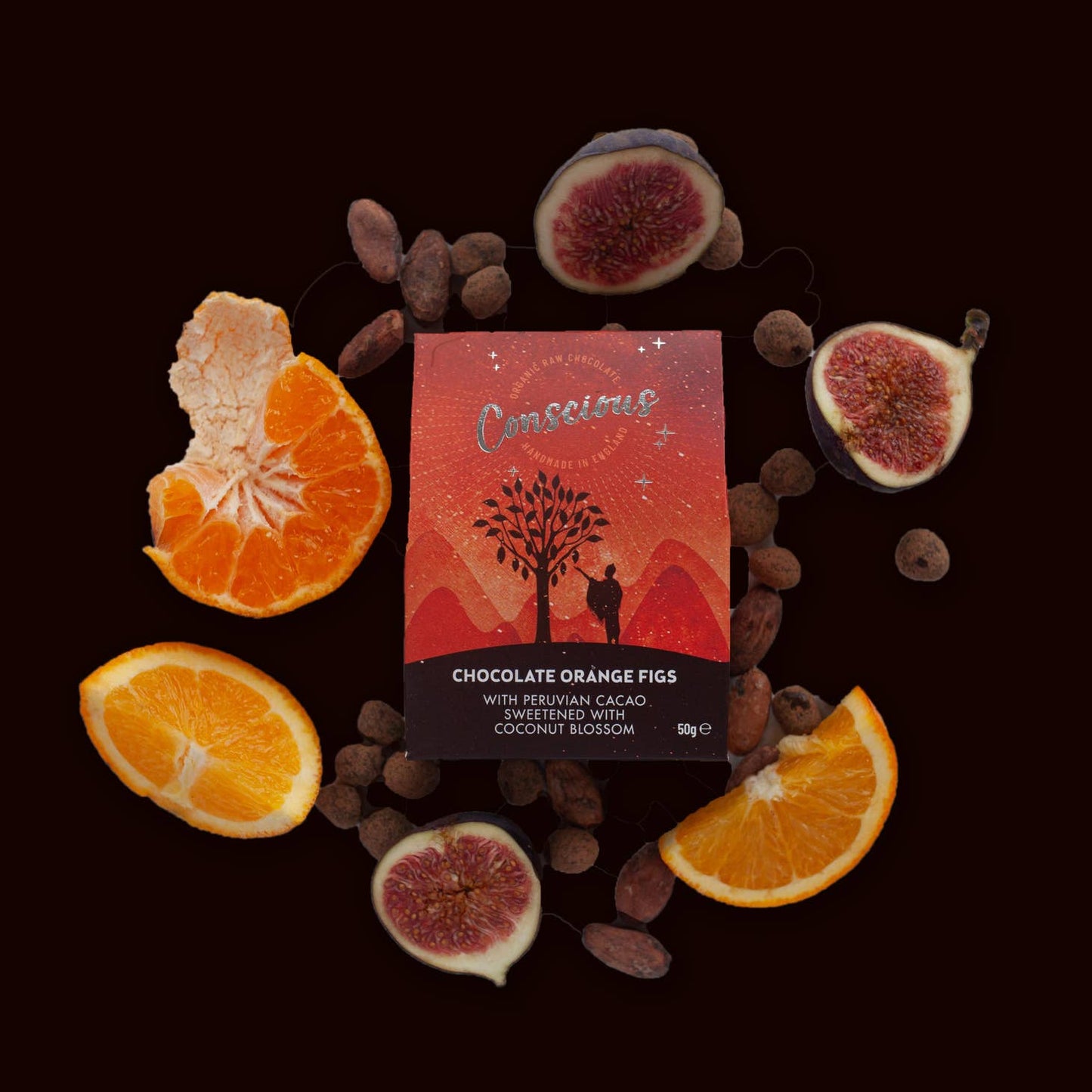 Chocolate Orange Figs Raw Organic Snack